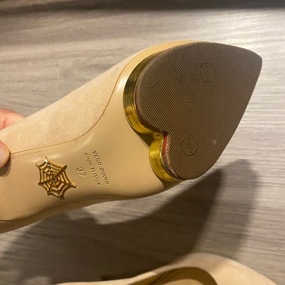 Charlotte Olympia platform heels - suede, leather - Picture 4 of 4